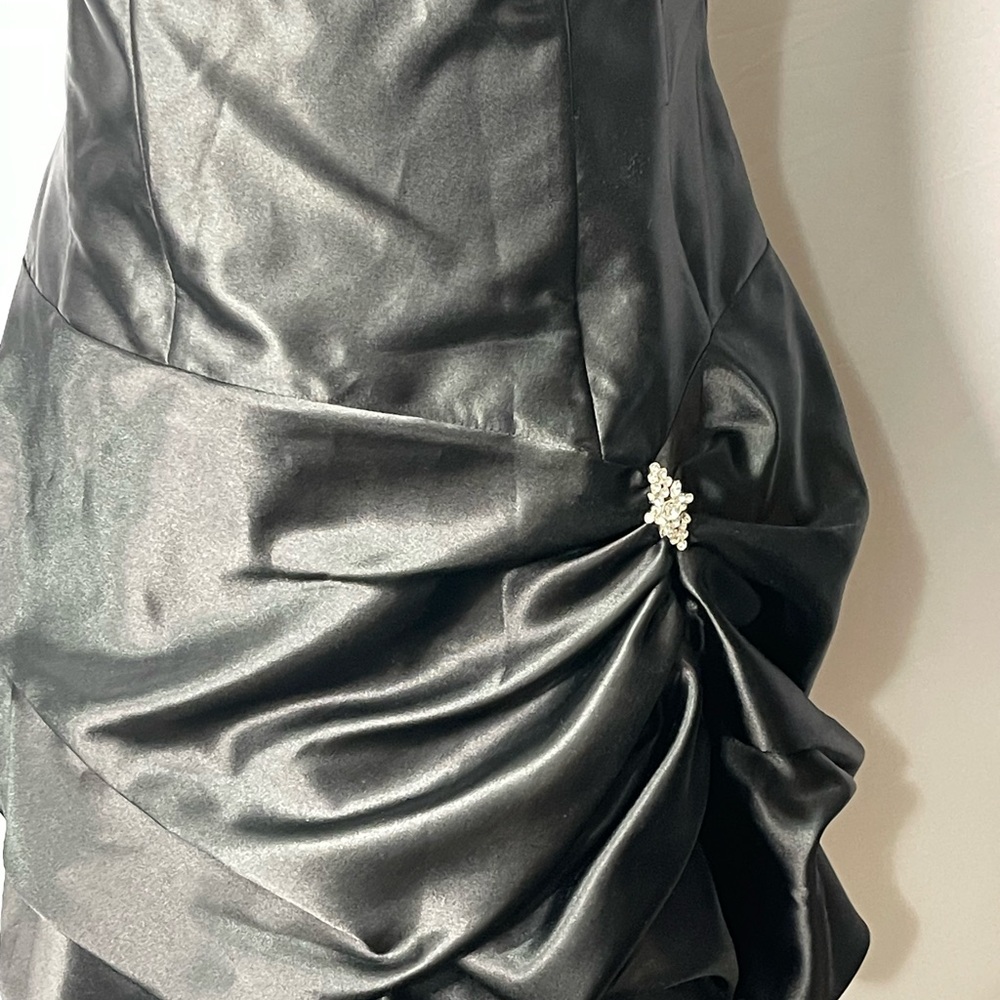 Jessica McClintock for Gunne Sax Strapless Satin Cocktail Dress – Size 13/14 - Picture 2 of 16